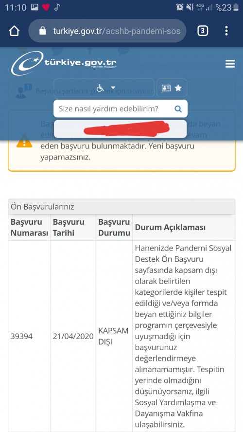 kapsam disi sorunu ile ilgili lutfen bakin sorun yasayanlar diger