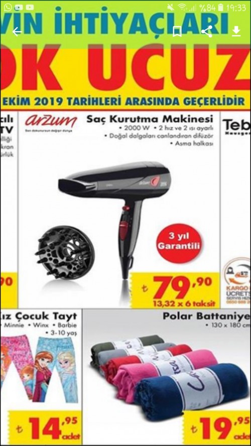 Saç kurutma makinesi şok market ???AlışverişHediye